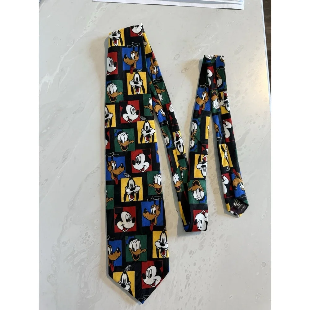 Vintage 90s Cartoon Tie Bundle Flintstones Pink Panther Garfield‎ Disney 4pc Lot